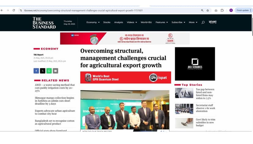 Overcoming structural, management challenges crucial for agricultural export growth